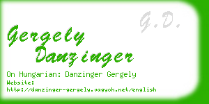 gergely danzinger business card